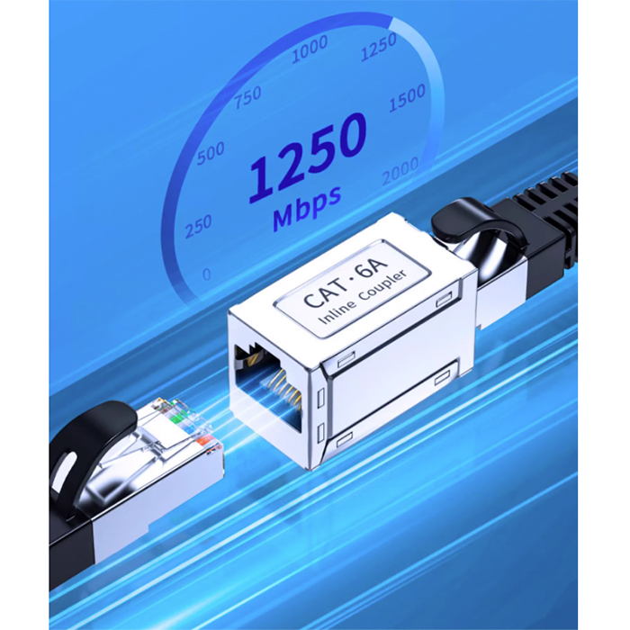 Cat.6A In-Line Coupler shielded RJ45 Female to Female